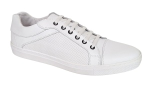 Sneakers barbati casual din piele naturala - Model Alb 1021