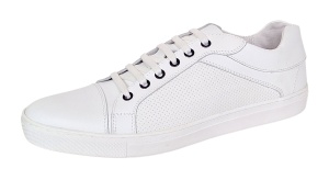 Sneakers barbati casual din piele naturala - Model Alb 1021 - Img 9