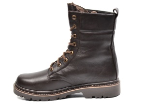 Bocanci barbati, inalti, maro, din piele naturala, imblaniti, Army Force GKR955M - Img 3