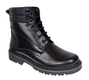 Bocanci barbati miliari din piele naturala imblaniti, model Army Force Negru GKR700N