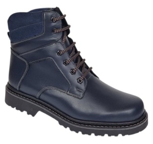 Bocanci barbati Sport din piele naturala model Bleumarin Imblanit GKR5KBLUE - Img 8