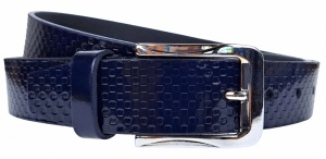 Curea barbati din piele naturala cu latimea 3.5 cm - Model Bleumarin 51BLM