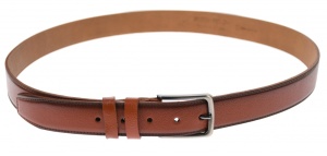 Curea barbati eleganta, din piele ecologica, maro coniac 3.5 cm - DR1500CON - Img 4