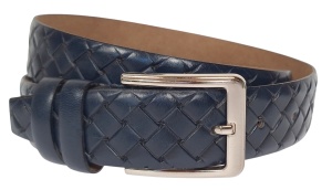 Curea barbati eleganta din piele naturala bleumarin inchis CLK236BL - Img 4