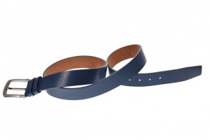 Curea barbati eleganta, din piele naturala, bluemarin 3.5 cm - DR1201BLM - Img 4