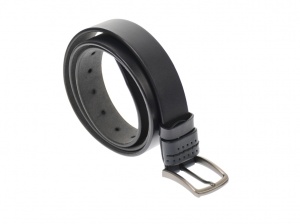 Curea barbati eleganta, din piele naturala, bluemarin 3.5 cm - DR1215BLM - Img 4