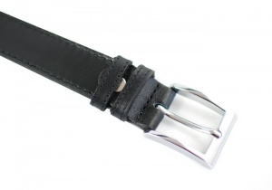 Curea barbati eleganta din piele naturala (culoare neagra) CC300N - Img 3