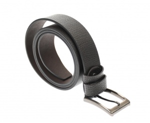Curea barbati eleganta, din piele naturala, maro 3.5 cm - DR1320MOD - Img 2