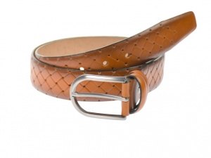 Curea barbati eleganta din piele naturala maro 3.5 cm DR236CON
