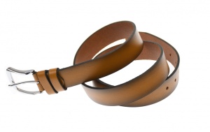 Curea barbati eleganta, din piele naturala, maro coffee 3.5 cm - DR1530M - Img 3