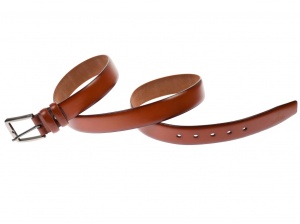Curea barbati eleganta, din piele naturala, maro coniac 3.5 cm - DR1170CON - Img 2