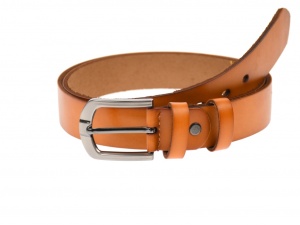 Curea barbati eleganta, din piele naturala, maro deschis 3.5 cm - DR1248MD