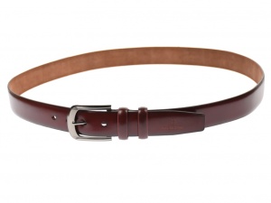 Curea barbati eleganta, din piele naturala, visinie 3.5 cm - DR1170VIS - Img 3