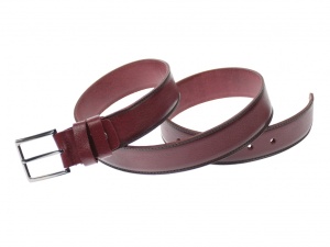 Curea barbati eleganta, din piele naturala, visinie 3.5 cm - DR1500VIS - Img 3