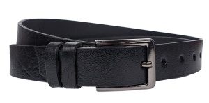 Curea batal barbati, eleganta pentru costum, din piele naturala, Negru, Latime 3.2cm, lungime pana la 170cm - CK86N - Img 2