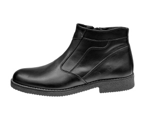 Ghete barbatesti negre din piele naturala cu fermoar Rusay Office GKR61N - Img 5