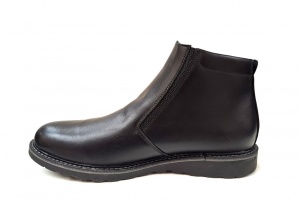 Ghete barbati casual din piele naturala cu fermoar imblanite - 247N - Img 5