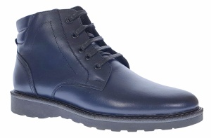 Ghete barbati casual din piele naturala cu fermoar (imblanite) Bleumarin CORSAFBLM - Img 6