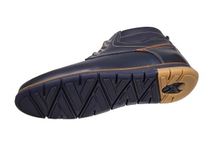 Ghete barbati casual, din piele naturala, cu siret, imblanite, GKR Rome - GKR64BL - Img 8