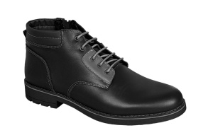 Ghete barbati casual, din piele naturala, cu siret si fermoar, imblanite, negru, GKR Imperia - GKR65N
