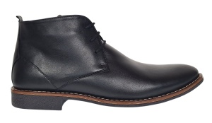 Ghete barbati casual din piele naturala de culoare neagra STDG184N - Img 4