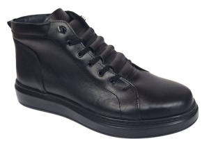 Ghete barbati casual din piele naturala, imblanite, GKR350N - Img 3