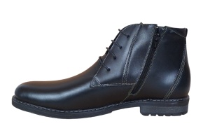 Ghete barbati casual, din piele naturala, imblanite, model iarna, negru, GF2071N2 - Img 5