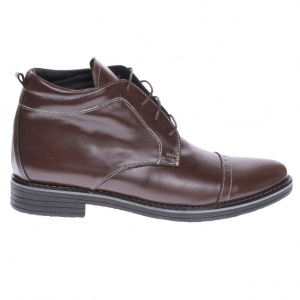 Ghete barbati din piele naturala casual-elegant, imblanite, cu sireturi, GBOND1M - Img 3