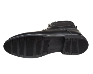 Ghete barbati, din piele naturala, imblanite, Burano, Negru, GKR41N - Img 2
