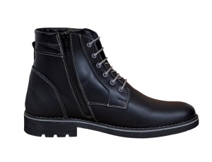 Ghete barbati din piele naturala imblanite Sultanah Negru GKR58N - Img 5