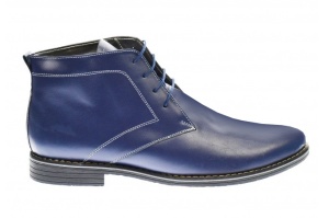 Ghete barbati office casual din piele naturala bleumarin LPHBONDBLM