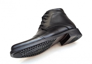 Ghete barbati office elegante din piele naturala cu siret PHROMIN Negru - Img 2
