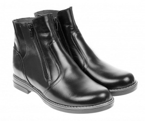 Ghete dama casual din piele naturala box imblanite Negru G25NEGRU