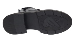 Ghete dama casual din piele naturala cu siret si fermoar Negru LDY 970N - Img 8