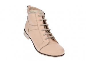 Ghete dama casual din piele naturala, imblanite - Made in Romania G21BEJBOX