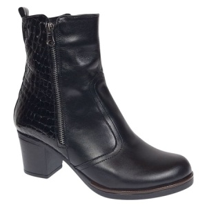 Ghete dama casual imblanite din piele naturala de culoare neagra GD206NBOX - Img 4