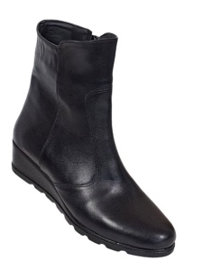 Ghete dama din piele naturala imblanite - Model Orto Negru 156 - Img 5