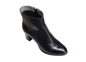Ghete dama elegante negre din piele naturala croco si box - NAA68CRNP - Img 3