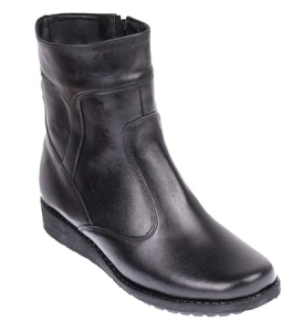 Ghete dama orto negre din piele naturala imblanite G964N