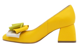 Marimea 39, 42 Pantofi dama eleganti din piele naturala LNAB1 Galben - Img 3