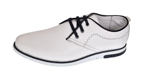Oferta 44 Pantofi barbati sport din piele naturala Alb Yanis Confort - Img 7