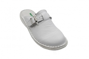 Oferta Marimea 35 Saboti medicali femei, albi din piele naturala box, Med-Line LBR127A - Img 3
