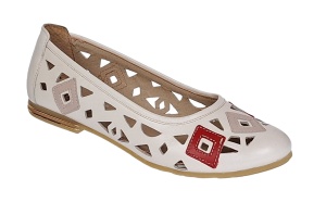 OFERTA MARIMEA 36 Balerini dama, de vara, din piele naturala - SCV403BEJ