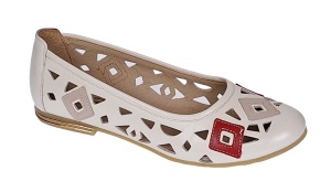 OFERTA MARIMEA 36 Balerini dama, de vara, din piele naturala - SCV403BEJ - Img 4