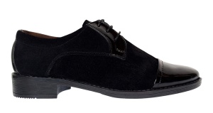 Oferta marimea 38, 39,40 - Pantofi dama casual din piele naturala intoarsa si lacuita - LP10NNLACVEL - Img 4