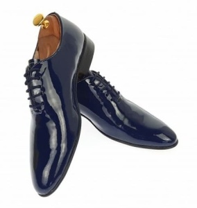 Oferta marimea 38, 41, - Pantofi barbati eleganti bleumarin din piele naturala lac, ENZO - LMOD1BLMLAC - Img 3