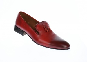 OFERTA MARIMEA 38 - Pantofi barbati eleganti, din piele naturala, rosu -L035ROSU - Img 3