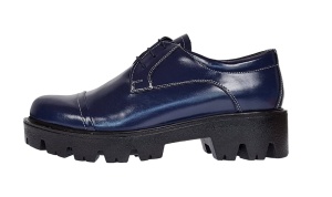 Oferta marimea 38 Pantofi dama casual din piele naturala platforme inalte Bleumarin - LP11BLM - Img 8