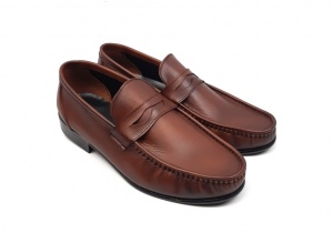 OFERTA MARIMEA 39, 44 Pantofi barbati din piele naturala de culoare maro - LSC1M