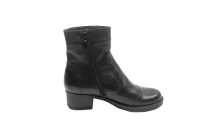 Oferta marimea 40 Ghete dama din piele naturala, cu fermoar Negru (imblanite) LGNADIAN - Img 3
